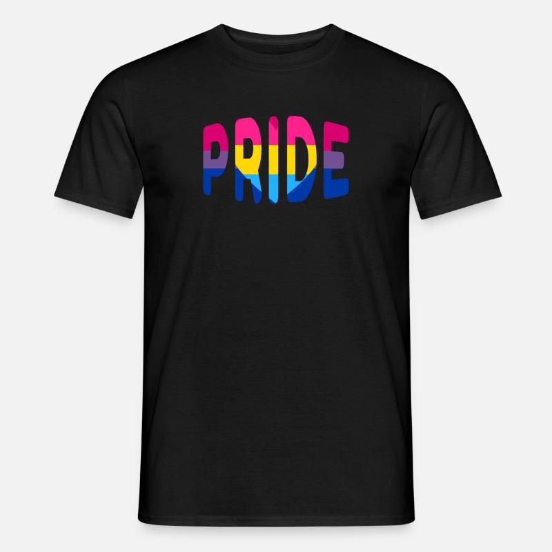 Pride-Logo Bisexuell Panromantisch - Männer T-Shirt - Schwarz