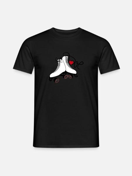 Senkel Rollkunstlauf Schuh 2 - Männer T-Shirt - Schwarz