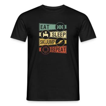 Saut à ski - T-shirt homme - noir - Devant - AI Model Male 178 light (178cm)