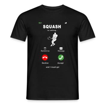 Squash is calling - Männer T-Shirt - Schwarz - Vorne - AI Model Male 178 light (178cm)