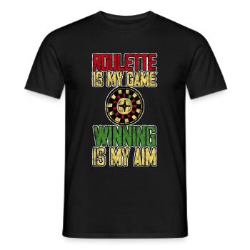 Roulette Is My Game Winning Is My Aim 3 - Männer T-Shirt - Schwarz - Vorne - AI Model Male 178 light (178cm)
