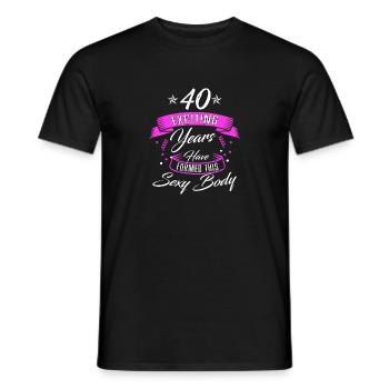 Birthday 40 years · shirt · birthday sexy - Men's T-Shirt - black - Front - AI Model Male 178 light (178cm)