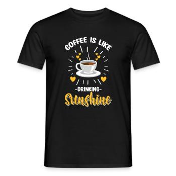 Coffee Bean Caffeine Breakfast - Men's T-Shirt - black - Front - AI Model Male 178 light (178cm)