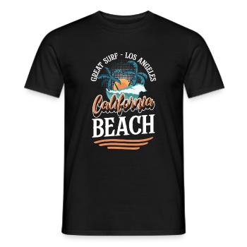 Surf de vagues d’été - T-shirt homme - noir - Devant - AI Model Male 178 light (178cm)
