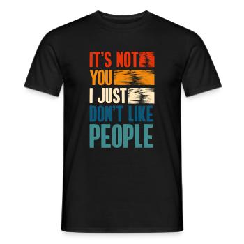 Sarcasme Foule Misanthropie Rejet - T-shirt homme - noir - Devant - AI Model Male 178 light (178cm)