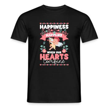 Dear friend affection - Men's T-Shirt - black - Front - AI Model Male 178 light (178cm)