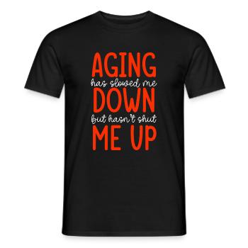 Pensioner Grandpa Age Senior - Men's T-Shirt - black - Front - AI Model Male 178 light (178cm)