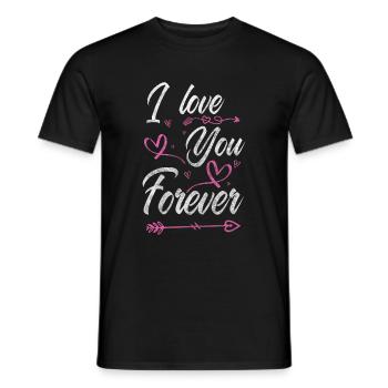 Relationship Romantic Kiss Boyfriend - Men's T-Shirt - black - Front - AI Model Male 178 light (178cm)