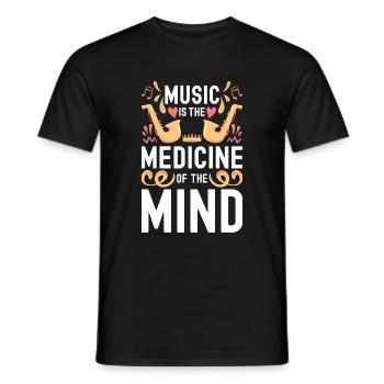 Musique Techno Chansons - T-shirt homme - noir - Devant - AI Model Male 178 light (178cm)