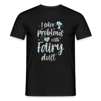 Elf Fairy Tale Girl Magic - Men's T-Shirt - black - Front - AI Model Male 178 light (178cm)