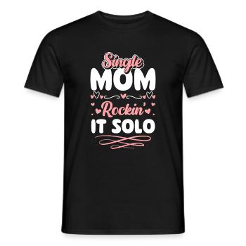 Single Parent Team Love - Men's T-Shirt - black - Front - AI Model Male 178 light (178cm)