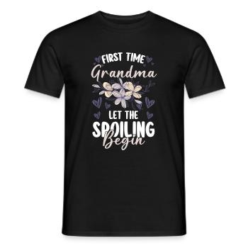 Grand-mère, petit-fils, grand-père, personne préférée - T-shirt homme - noir - Devant - AI Model Male 178 light (178cm)
