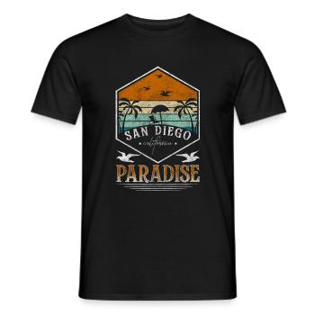 Sommer Sandstrand Insel - Männer T-Shirt - Schwarz - Vorne - AI Model Male 178 light (178cm)