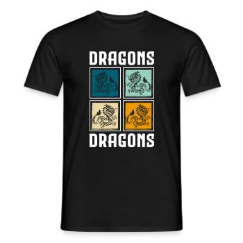 Fantasy Mythologie Stärke Tattoo - Männer T-Shirt - Schwarz - Vorne - AI Model Male 178 light (178cm)