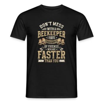 Apiculteur Éleveur Abeille - T-shirt homme - noir - Devant - AI Model Male 178 light (178cm)