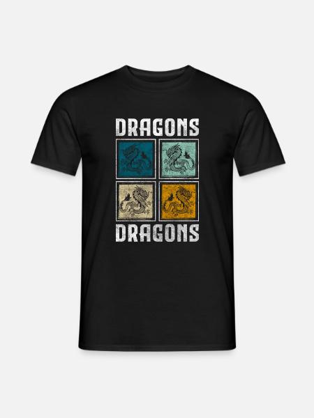 Dragon Wing Creature - Men's T-Shirt - black