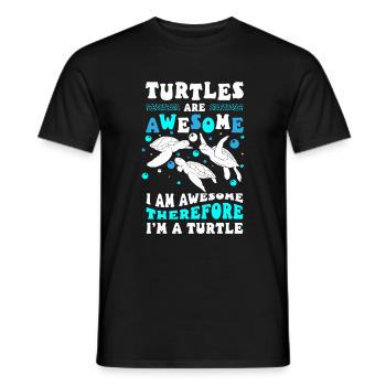 Bien-être des animaux marins Sweet - T-shirt homme - noir - Devant - AI Model Male 178 light (178cm)