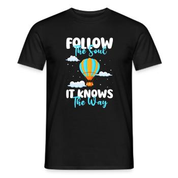 Ballonfahrt Wolken Abenteuer - Männer T-Shirt - Schwarz - Vorne - AI Model Male 178 light (178cm)
