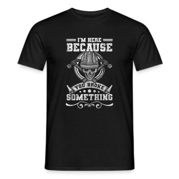 Dachdecker Dach Hausbau Zunft - Männer T-Shirt - Schwarz - Vorne - AI Model Male 178 light (178cm)