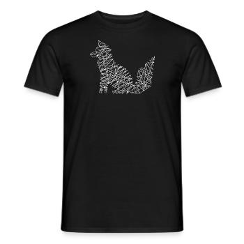 Arctic Fox Snow Fox Ice Fox Fox - Men's T-Shirt - black - Front - AI Model Male 178 light (178cm)