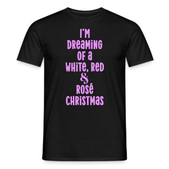 White red rosé christmas Weiße rote Weihnachten - Männer T-Shirt - Schwarz - Vorne - AI Model Male 178 light (178cm)