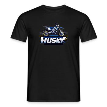 HUSKY ENDURO SUPERMOTO Gift Gift Idea - Men's T-Shirt - black - Front - AI Model Male 178 light (178cm)