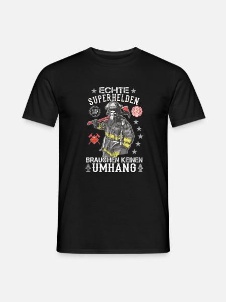Feuerwehrmann Held Feuerwehr - Männer T-Shirt - Schwarz
