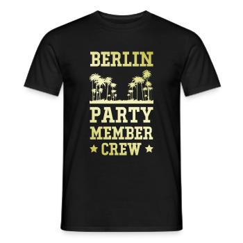 Berlin Party Crew - Männer T-Shirt - Schwarz - Vorne - AI Model Male 178 light (178cm)