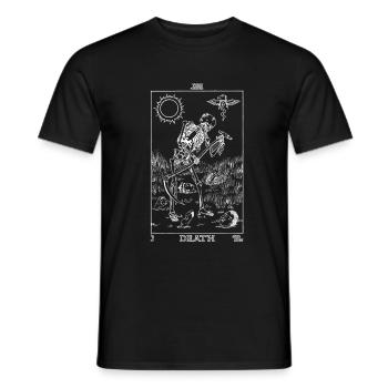Death Tarot White - Men's T-Shirt - black - Front - AI Model Male 178 light (178cm)