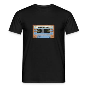 Vintage 1987 Birthday - Männer T-Shirt - Schwarz - Vorne - AI Model Male 178 light (178cm)