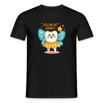 Ich bin die Zahnfee Kostüm - Karneval Fasching - Männer T-Shirt - Schwarz - Vorne - AI Model Male 178 light (178cm)