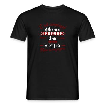 Motard une légende cadeau - T-shirt homme - noir - Devant - AI Model Male 178 light (178cm)