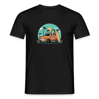 Surfeur hipster - T-shirt homme - noir - Devant - AI Model Male 178 light (178cm)