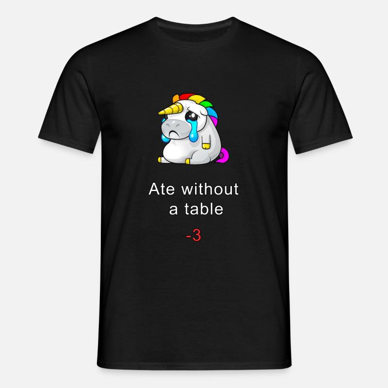 Ate without a table! - Men's T-Shirt - black