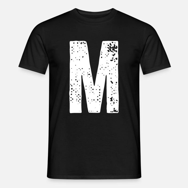 M-Buchstabe - Männer T-Shirt - Schwarz