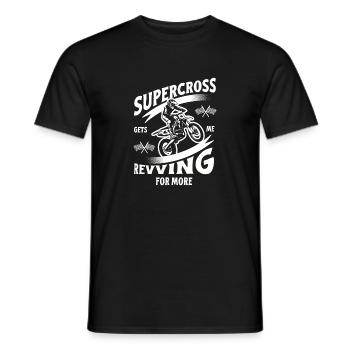 Dirt Bike Rider Gets Me Revving MX Motocross - Men's T-Shirt - black - Front - AI Model Male 178 light (178cm)