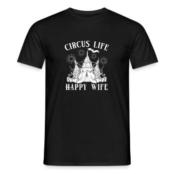 Cirque Graphique Cirque Vie Femme Heureuse Cirque Cadeau - T-shirt homme - noir - Devant - AI Model Male 178 light (178cm)