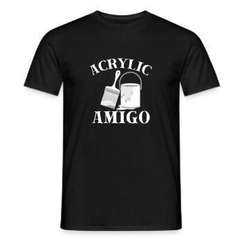 Funny Art Painter Acrylic Amigo Drawing Artist - Männer T-Shirt - Schwarz - Vorne - AI Model Male 178 light (178cm)