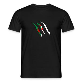 Cadeau griffe natif Algérie Wildland - T-shirt homme - noir - Devant - AI Model Male 178 light (178cm)