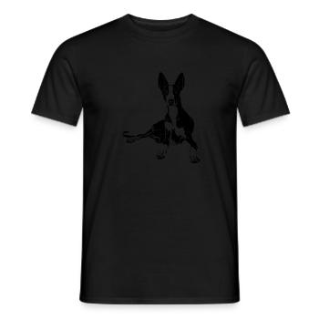 Podenco dog design gift idea - Men's T-Shirt - black - Front - AI Model Male 178 light (178cm)