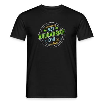Bûcheron Bûcheron Tronçonneuse - T-shirt homme - noir - Devant - AI Model Male 178 light (178cm)