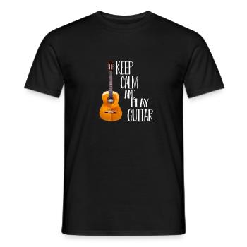 Chemise de guitare - T-shirt homme - noir - Devant - AI Model Male 178 light (178cm)