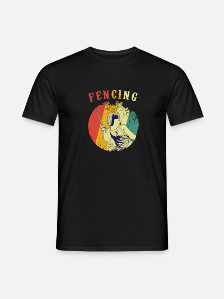 fencing retro fencing - fencing - saber - shirt - Men's T-Shirt - black