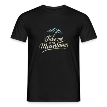 Montagne - Randonnée en montagne - Montagne - Chemise - T-shirt homme - noir - Devant - AI Model Male 178 light (178cm)