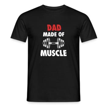 PAPA FAIT DU MUSCLE - Papa Papa Muscle Shirt - T-shirt homme - noir - Devant - AI Model Male 178 light (178cm)