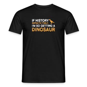 dinosaur - Shirt - Männer T-Shirt - Schwarz - Vorne - AI Model Male 178 light (178cm)