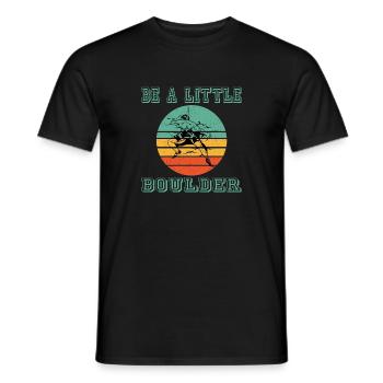 être un petit bloc - bloc - escalade - - T-shirt homme - noir - Devant - AI Model Male 178 light (178cm)