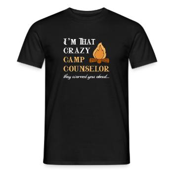 Tent Camp Manager Summer Camp - Men's T-Shirt - black - Front - AI Model Male 178 light (178cm)