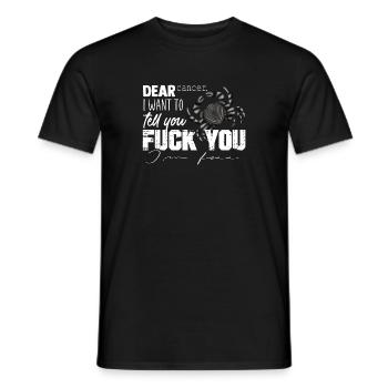 Cancer defeats gift fighter disease leukemia - Men's T-Shirt - black - Front - AI Model Male 178 light (178cm)