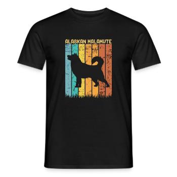 Alaskan Malamute - Men's T-Shirt - black - Front - AI Model Male 178 light (178cm)